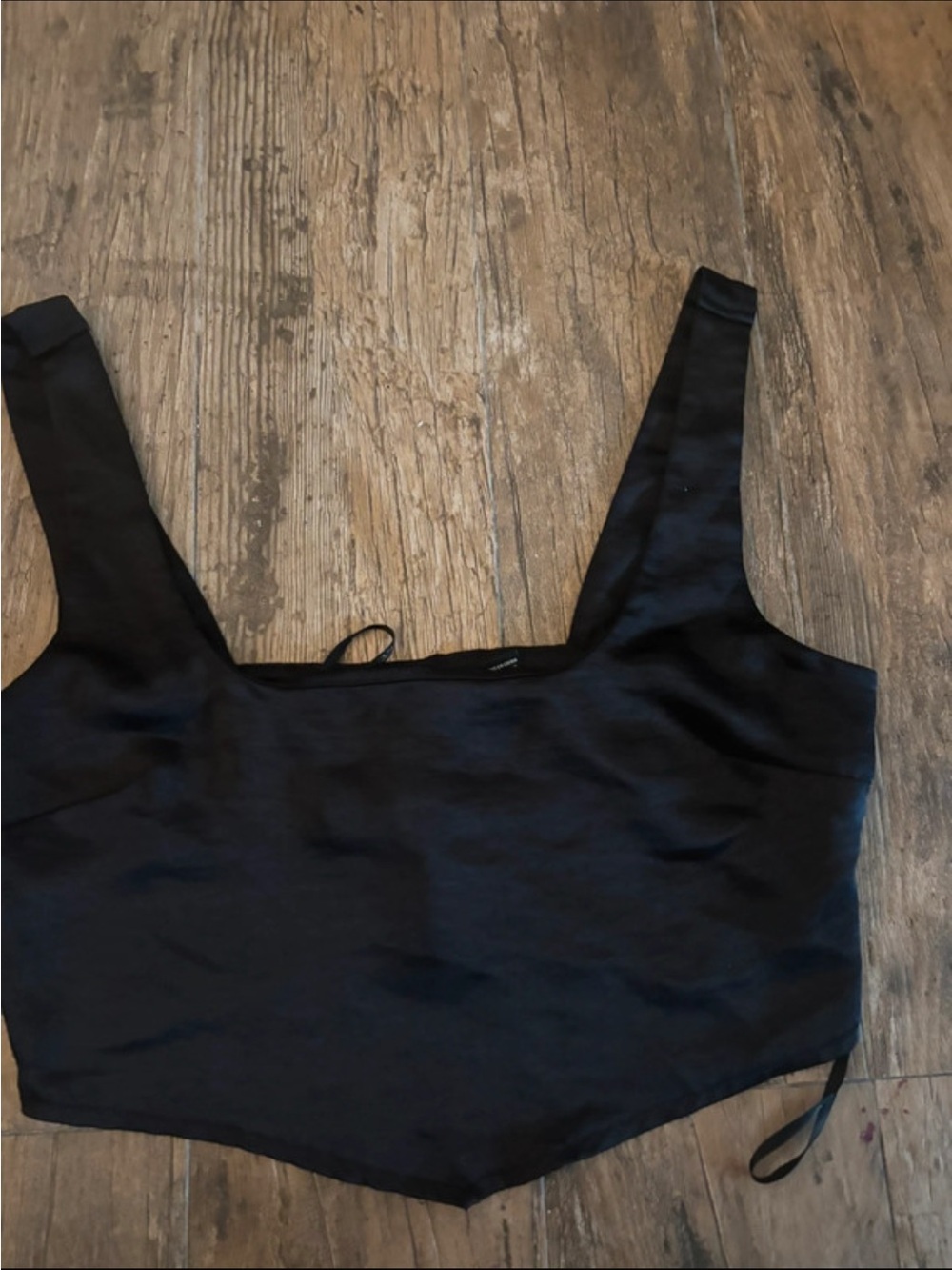 Forever 21 Black Square Neck Crop Top